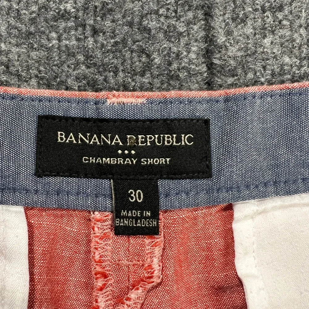 Banana Republic Men's 30x8 Dune‎ Red Cotton Chambray Shorts 794536 Summer